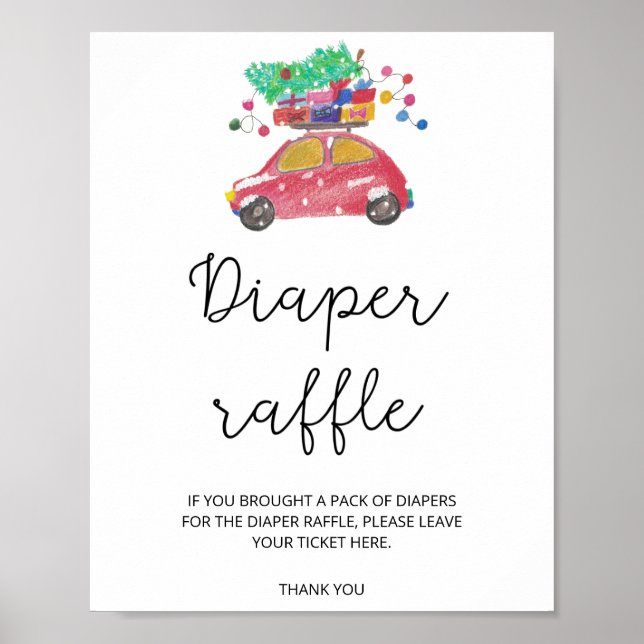 Baby it's cold outside diaper raffle poster (Front)