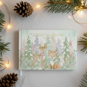 Baby It's Cold Outside Elegant Winter Woodland  Guest Book