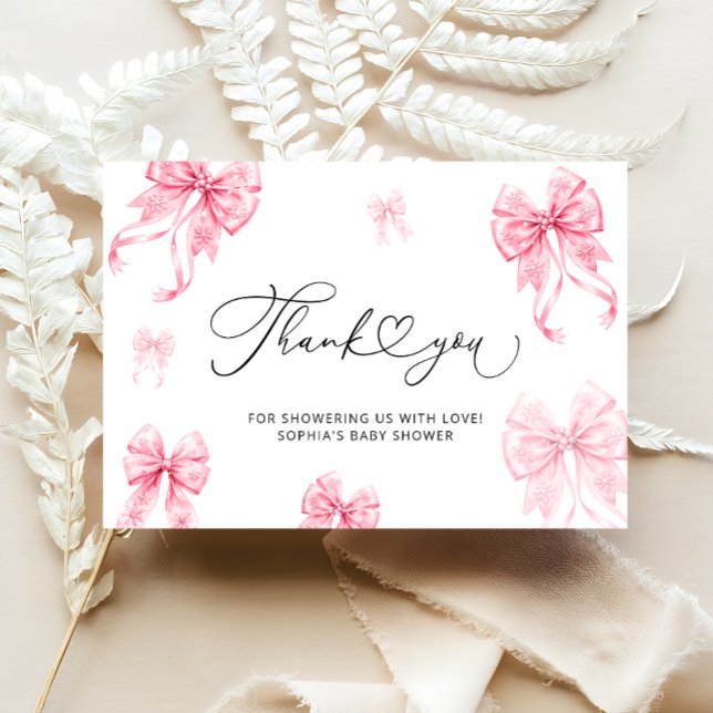 Baby Its Cold Outside Girl Baby Shower Thank You Card (Creator Uploaded)