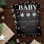 Baby It's Cold Outside Girls Winter Baby Shower<br><div class="desc">Celebrate in style with these sweet and very trendy real foil pressed baby shower invitations. This design is easy to personalize with your special event wording and your guests will be thrilled when they receive these fabulous invites.</div>