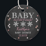 Baby It's Cold Outside Girls Winter Baby Shower Favour Tags<br><div class="desc">Celebrate in style with these cute and very trendy baby shower favour tags. This design is easy to personalize with your special event wording and your guests will be thrilled when they see these fabulous tags.</div>