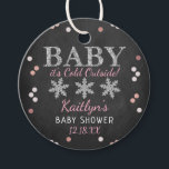 Baby It's Cold Outside Girls Winter Baby Shower Favour Tags<br><div class="desc">Celebrate in style with these cute and very trendy baby shower favour tags. This design is easy to personalize with your special event wording and your guests will be thrilled when they see these fabulous tags.</div>
