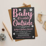 Baby It's Cold Outside Girls Winter Baby Shower Invitation<br><div class="desc">Celebrate in style with these trendy baby shower invitations. This design is easy to personalize with your special event wording and your guests will be thrilled when they receive these fabulous invites.</div>