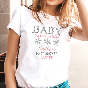 Baby It's Cold Outside Girls Winter Baby T-Shirt