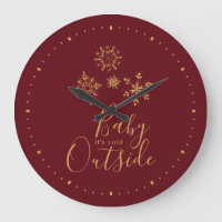 Baby it's Cold Outside Golden Snowflakes