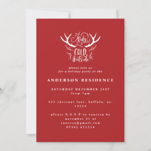Baby it's cold outside Holiday party invitation