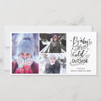 Baby Its Cold Outside Modern Script Photo
