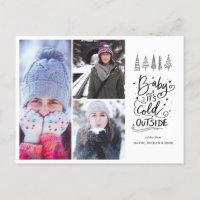Baby Its Cold Outside Modern Script Photo