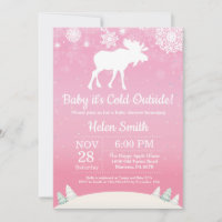 Baby its Cold Outside Moose Girl Baby Shower