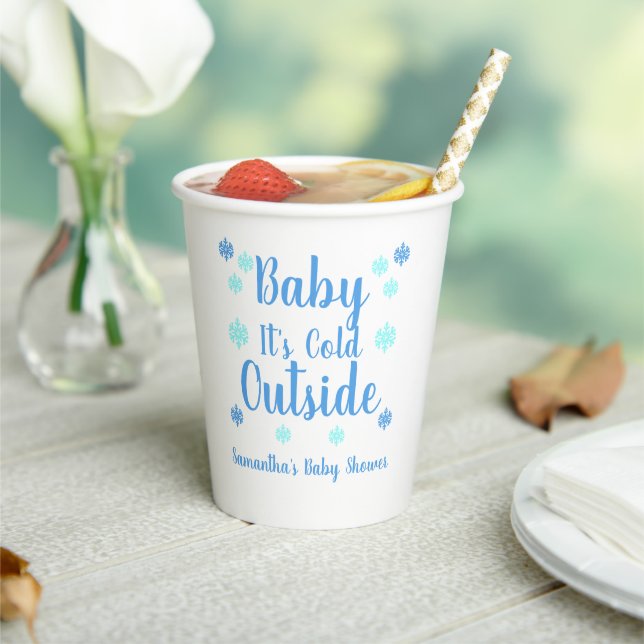 Baby It's Cold Outside Paper Cups (Insitu)