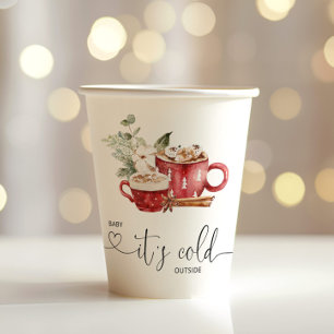 Baby it's cold outside paper cups