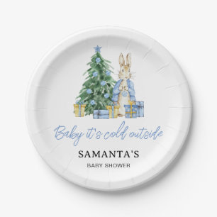 Baby it's cold outside paper plate