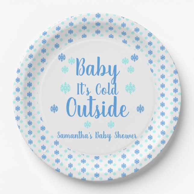 Baby It's Cold Outside Paper Plate (Front)
