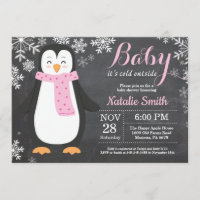 Baby its Cold Outside Penguin Girl Baby Shower