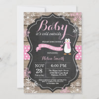 Baby its Cold Outside Penguin Girl Baby Shower