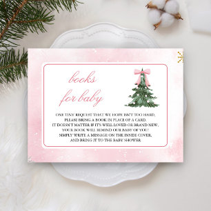 Baby It's Cold Outside Pink Bow Book Request Enclosure Card