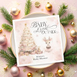 Baby it's Cold Outside Pink Girl Deer Baby Shower Napkin<br><div class="desc">The Baby it's Cold Outside Pink Girl Deer Baby Shower Napkins is the perfect blend of winter magic and soft elegance, creating an enchanting and heartwarming design. Adorable baby deer, delicately illustrated in a blush pink palette that adds warmth to the winter theme. The baby deer, embodies sweetness and innocence,...</div>