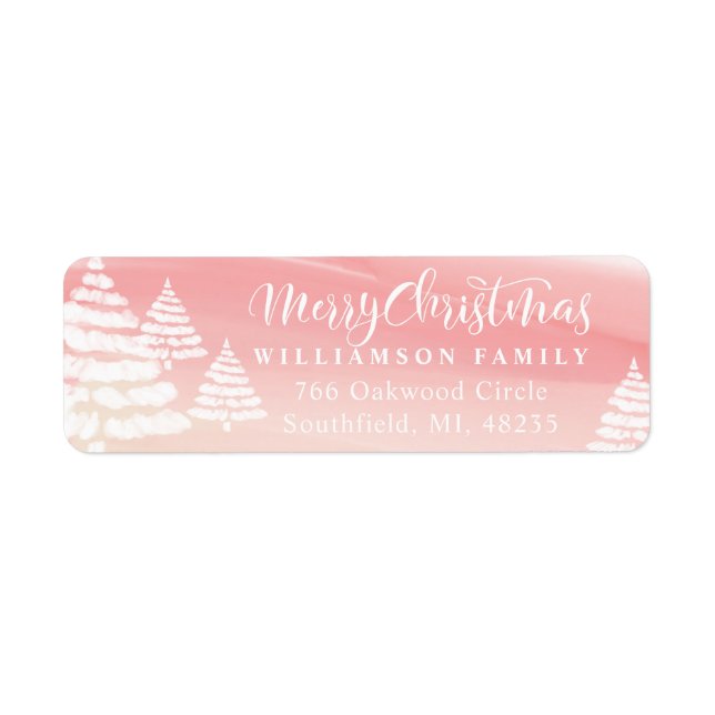 Baby It's Cold Outside Pink Winter Christmas Scene (Front)