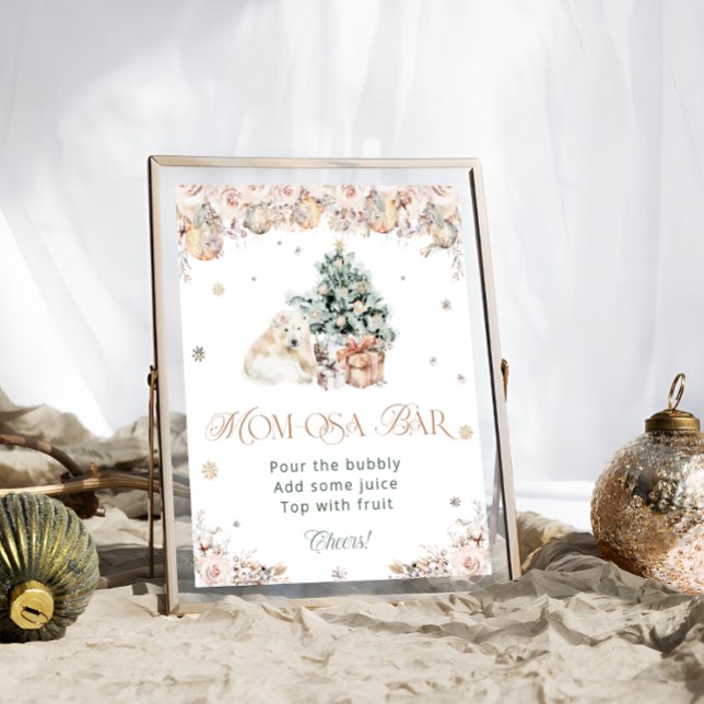 Baby it's Cold Outside Polar Bear Mom-osa Bar Poster (Creator Uploaded)