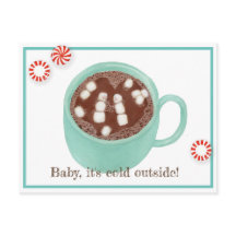 "Baby, it's cold outside!" Postcard