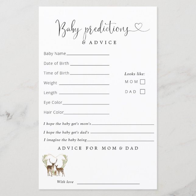 Baby It's Cold Outside Predictions Carte conseil (Devant)