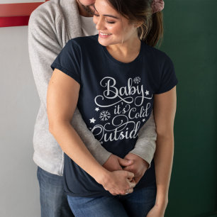 Baby It's Cold Outside Purple Women's Tri-Blend Shirt