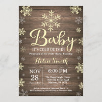 Baby Its Cold Outside Rustic Winter Baby Shower