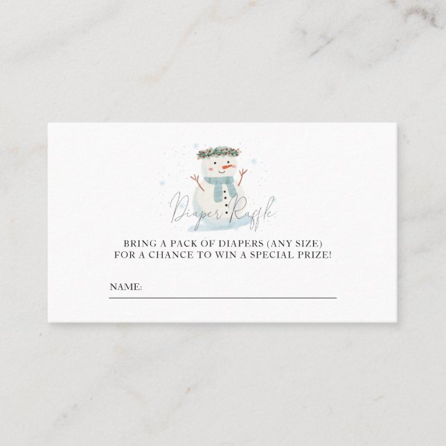 Baby It's Cold Outside Shower Diaper Raffle Ticket (Front)