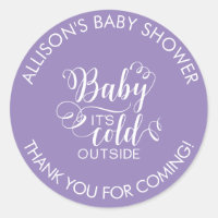 Baby It's Cold Outside Shower It's Favour Sticker