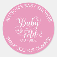 Baby It's Cold Outside Shower It's Favour Sticker