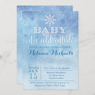 Baby It's Cold Outside Snow Baby Shower Invite