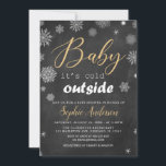 Baby It's Cold Outside Snowflake Baby Shower Invitation<br><div class="desc">For more advanced customization of this design,  simply select the "Customize It" button above!</div>