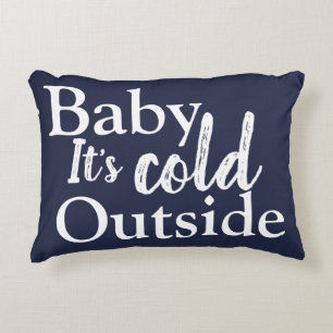 Baby It's Cold Outside Snowman Pattern Accent Pillow