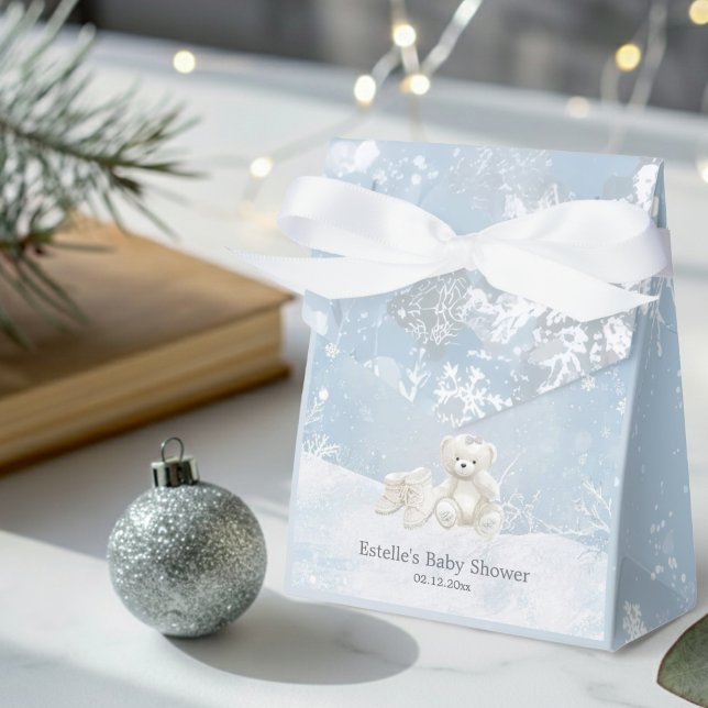 Baby, It's Cold Outside Teddy Bear Winter Gift Favor Box (Creator Uploaded)