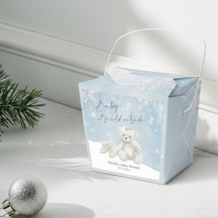 Baby, It's Cold Outside Teddy Bear Wonderland  Favor Box