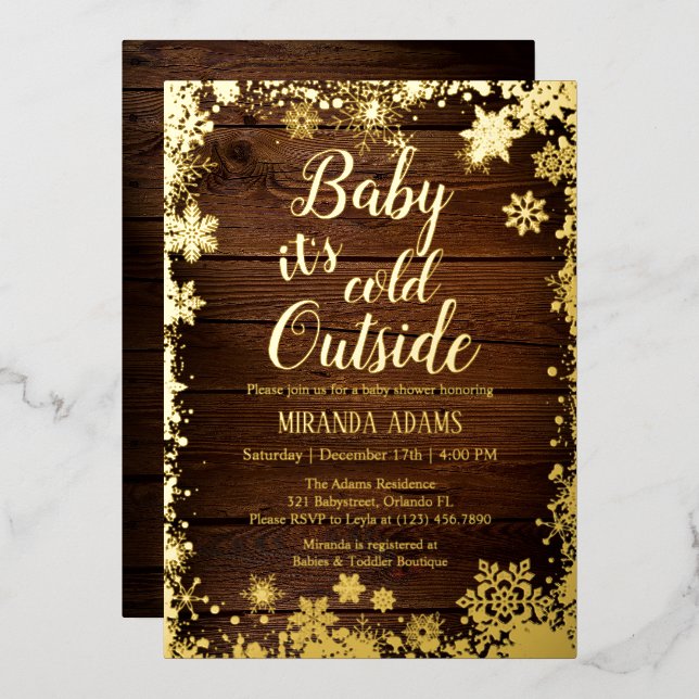 Baby it's cold outside Winter Baby Shower (Front/Back)