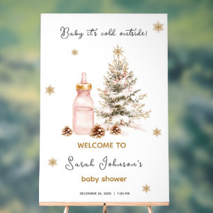 Baby it's cold outside Winter Baby Shower Acrylic Sign