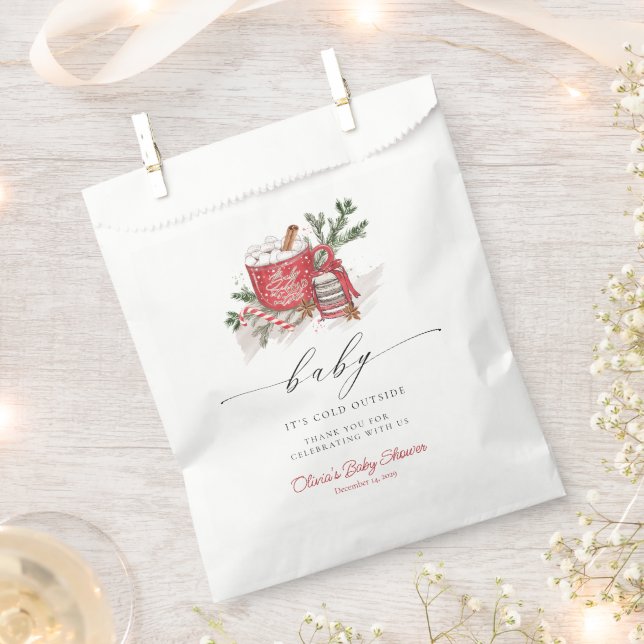 Baby Its Cold Outside Winter Baby Shower  Favour Bag (Clipped)