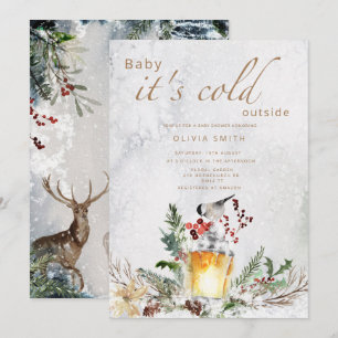 Baby it's cold outside winter baby shower invitati invitation