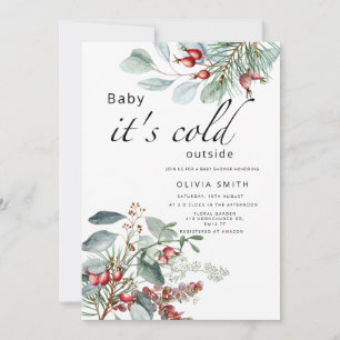 Baby it's cold outside winter baby shower invitati invitation