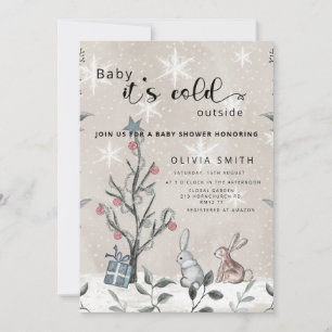 Baby it's cold outside winter baby shower invitati invitation