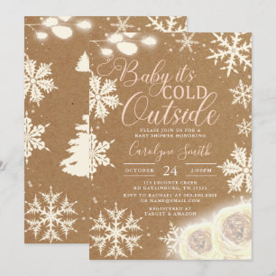 Baby It's Cold Outside Winter Baby Shower Invitati Invitation