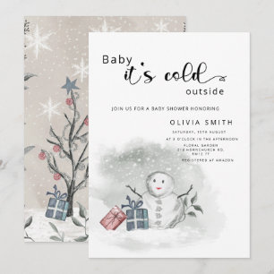 Baby it's cold outside winter baby shower invitati invitation