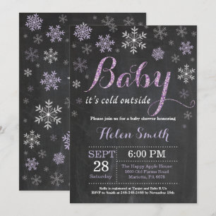 Baby Its Cold Outside Winter Baby Shower Invitation