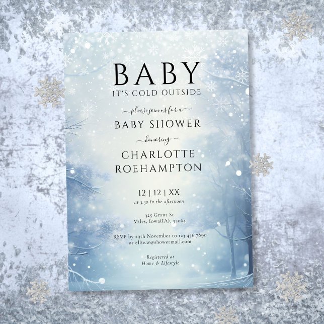 Baby Its Cold Outside Winter Baby Shower Invitation (Baby Its Cold Outside Winter Baby Shower Invitation)