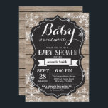 Baby Its Cold Outside Winter Baby Shower Invitation<br><div class="desc">Baby Its Cold Outside Winter Baby Shower Invitation. Boy or Girl Baby Shower Invitation. Winter Holiday Baby Shower Invite. White Snowflakes. Rustic Wood and Chalkboard Background. For further customization,  please click the "Customize it" button and use our design tool to modify this template.</div>