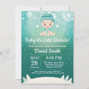 Baby its Cold Outside Winter Baby Shower Invitation