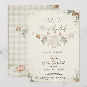 Baby It's Cold Outside Winter Baby Shower  Invitation