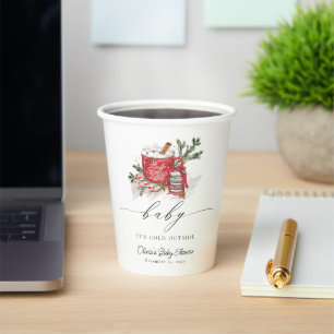 Baby It's Cold Outside Winter Baby Shower  Paper Cups