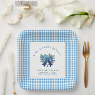 Baby It's Cold Outside Winter Baby Shower  Paper Plate